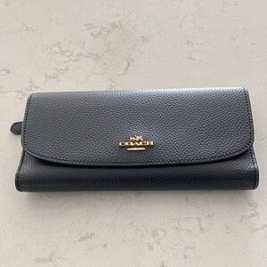 Coach Midnight Black Leather Wallet